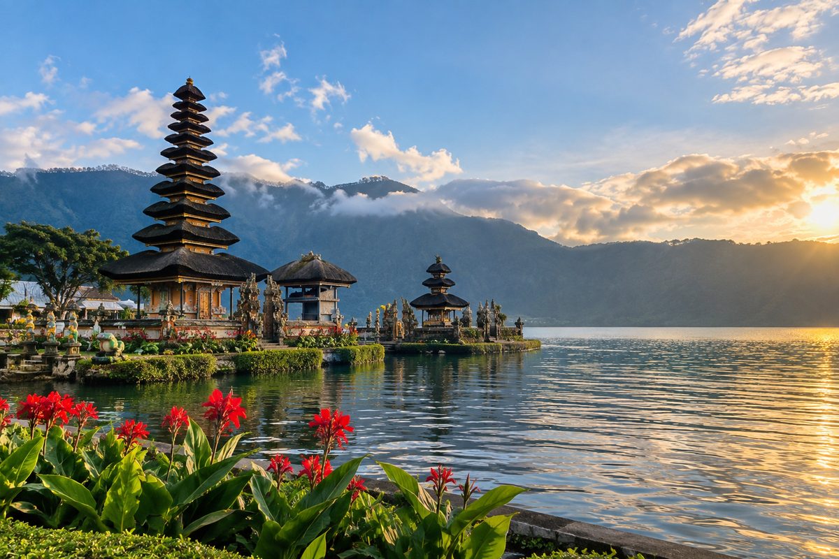 Bali tropical temple landscape